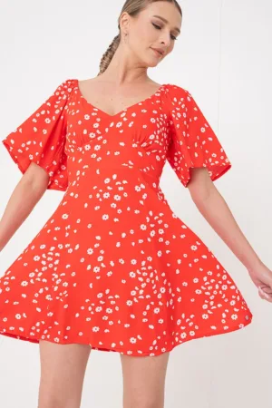 69482 Rochie vaporoasa cu model floral Island Escape