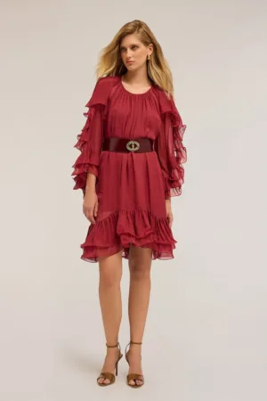 Dresses - Rochie mini cu decolteu rotund