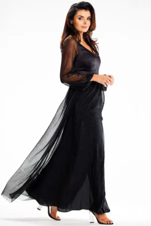 Lunga Rochie Maneca lunga - Elegant A626
