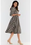 Midi Rochie Carouri Maneca trei sferturi A489
