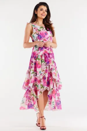 Midi Rochie Floral Fara maneca A500