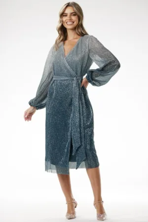 Midi Rochie Maneca lunga - Dreapta - in V A702