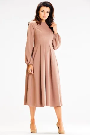 Midi Rochie Maneca lunga - Evazat A595