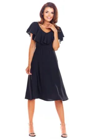 Midi Rochie Maneca scurta - Evazat A304