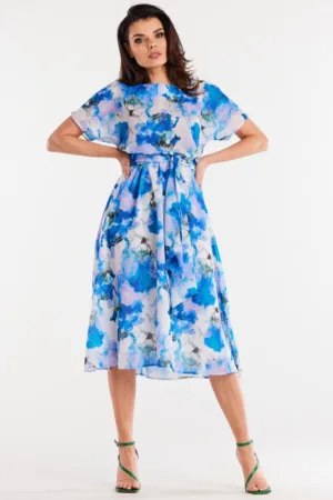 Midi Rochie Print Maneca scurta A510