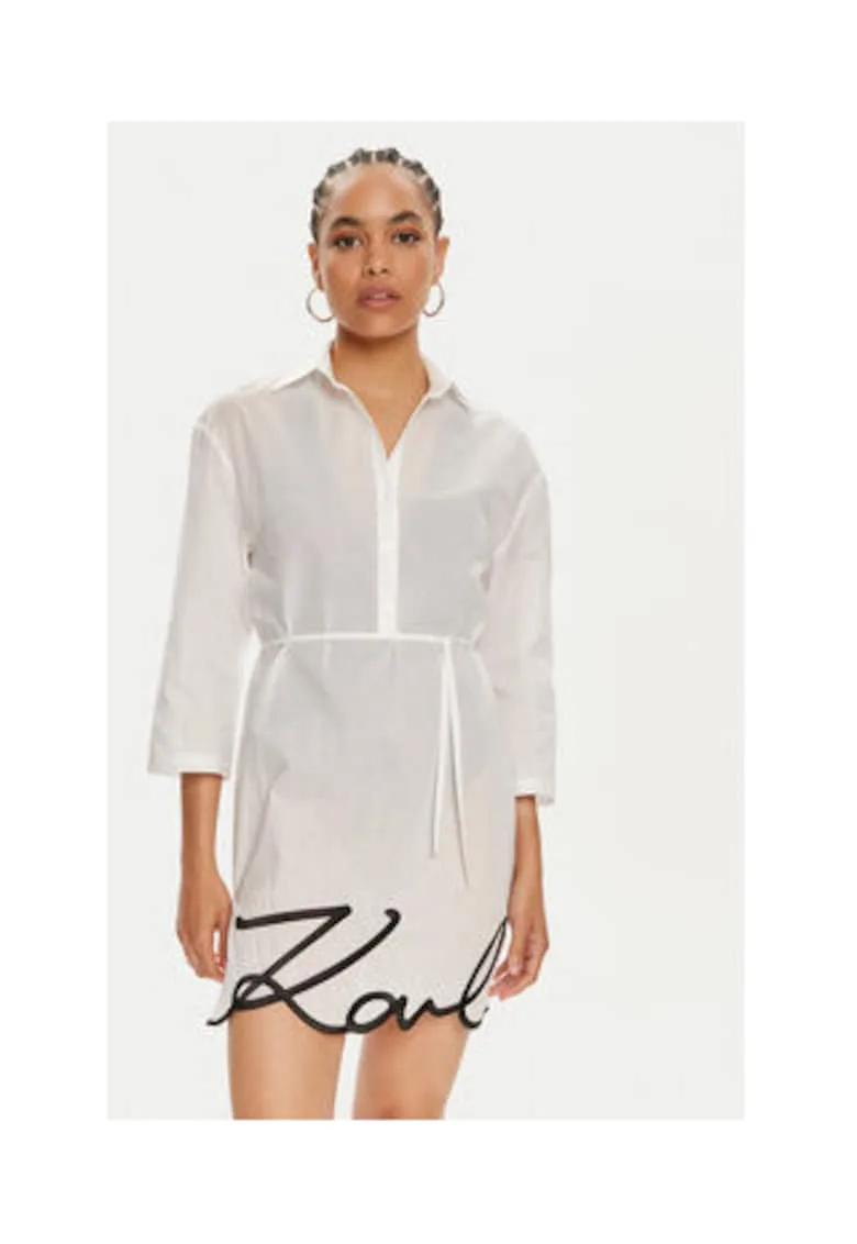 Rochie  100% bumbac - alb -