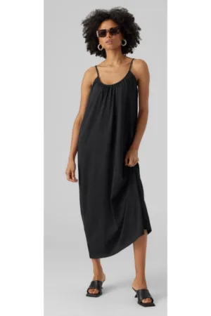 Rochie - 12948 - Bumbac/Poliester - Negru
