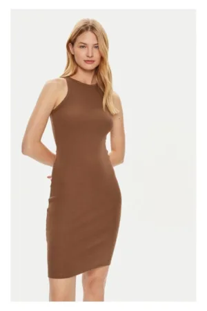 Rochie - 13389 - Bumbac - Maro