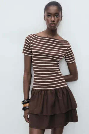 Rochie 2 in 1 cu terminatie ci volane