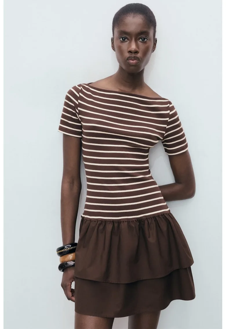 Rochie 2 in 1 cu terminatie ci volane