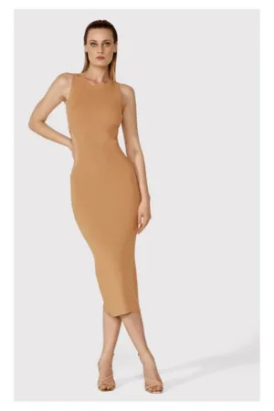 Rochie - 40677 - Viscoza - Maro