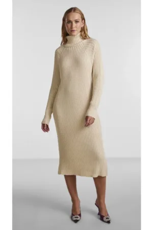 Rochie - 51916 - Bumbac - Bej