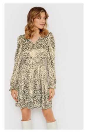 Rochie -  69653 - Poliester - Maro/Auriu