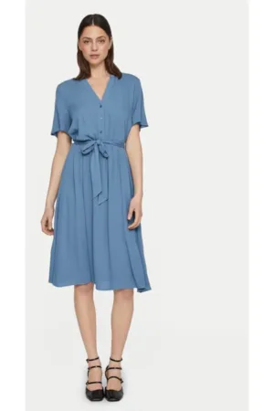 Rochie - 99419 - Viscoza - Albastru
