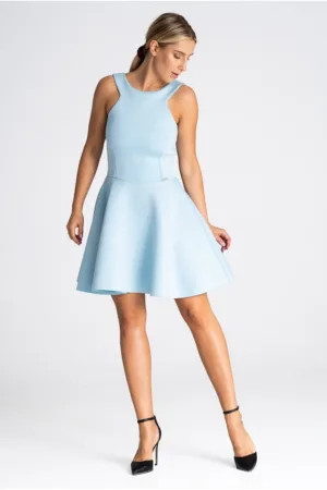 Rochie A-line - albastra - poliester