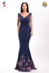 Rochie Artista de seara lunga tip sirena cu broderie la baza