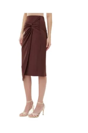 Rochie  B401 CIOCCOLATO - maro - poliester-elastan -