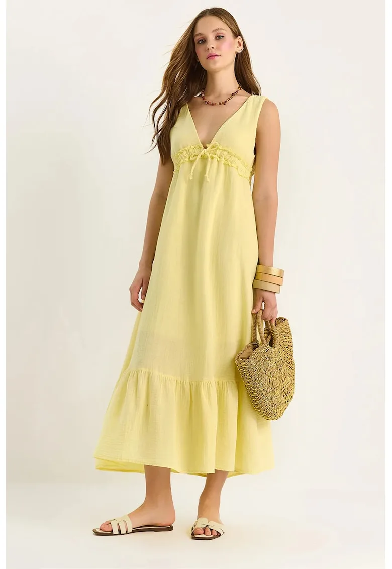 Rochie Bianco Lucci - galben - textil