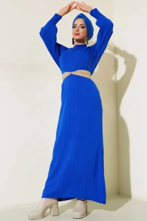 Rochie -  BigDart - Tricot - Albastru marocan -