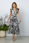 Rochie Carmen Floral Bicolora