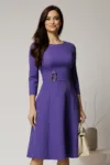 Rochie DY Fashion mov clos cu detaliu pe talie