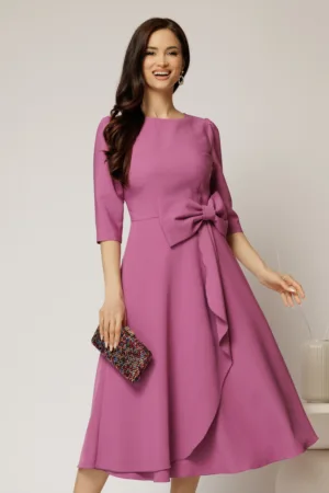 Rochie DY Fashion mov cu funda ampla in talie