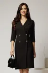 Rochie DY Fashion neagra tip sacou si croi drept
