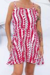 Rochie Dama 102-6 Rosu | Fashion