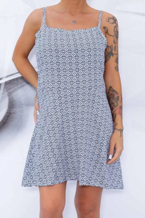 Rochie Dama 102-7 Albastru Inchis | Fashion