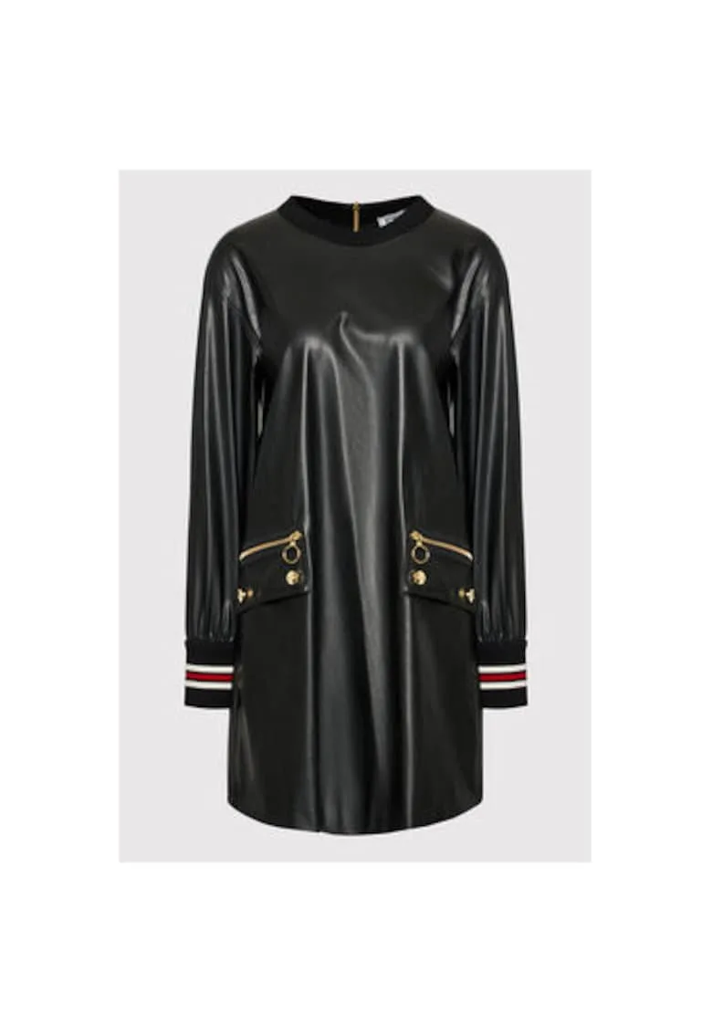 Rochie Dama - 208732307 - Imitatie de piele - 38 - Negru