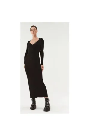 Rochie Dama - 303311537 - Viscoza - Poliamida - Negru