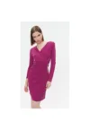 Rochie Dama -  303320898 - Poliester - Elastan - Roz