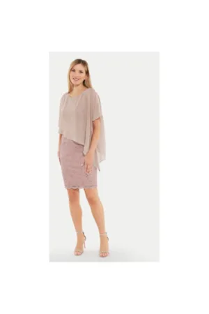 Rochie Dama - 304165009 - Poliester - 46 - Bej