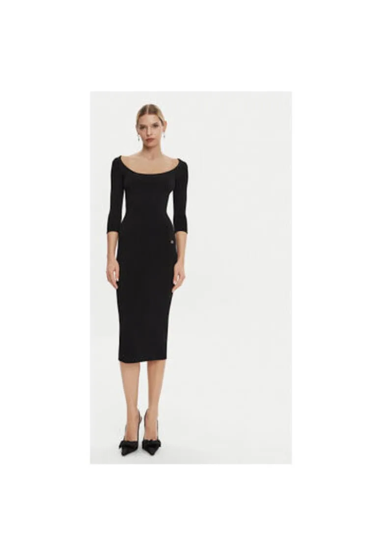 Rochie Dama - 305315557 - Viscoza/Poliester - Negru