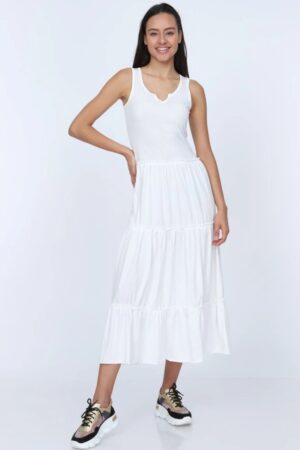 Rochie Dama 8319 Alb | Adrom