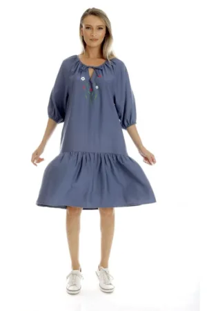 Rochie Dama -  Boho Style V350 - cu Pictura Realizata Manual