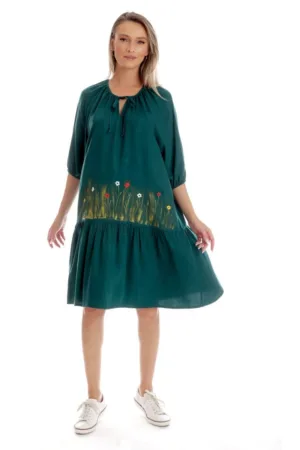 Rochie Dama -  Boho Style V351 - cu Pictura Realizata Manual