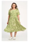 Rochie Dama -  Leafy Green V313