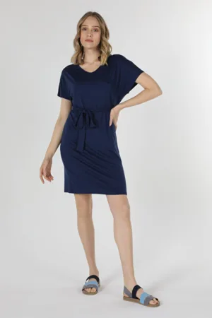 Rochie De Dama Albastru Marin.Regular Fit