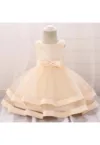 Rochie  De Ocazie - Cu Perlute - Uni - Fara maneca - Ivoire