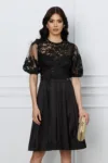 Rochie Dy Fashion neagra cu bust din dantela