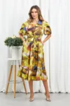 Rochie Eliza Galben Multi