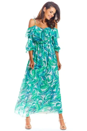 Rochie Floral Maneca trei sferturi A311