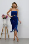 Rochie Fringe Albastra