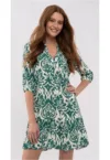 Rochie  G-Peonia - verde cu model