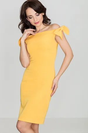 Rochie K028 - galben - poliester