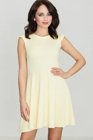 Rochie K162 - galben - poliester