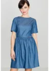 Rochie  K164 - albastru - bumbac