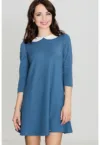 Rochie  K218 - albastru - poliester