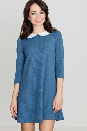 Rochie K218 - albastru - poliester